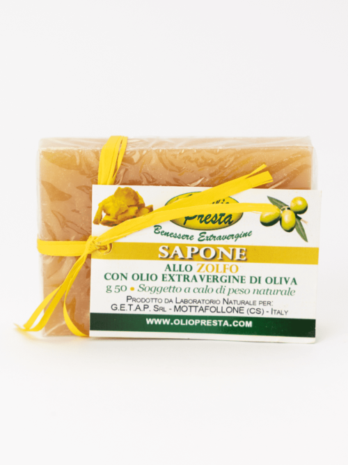 saponetta allo zolfo con olio extravergine di oliva 50gr