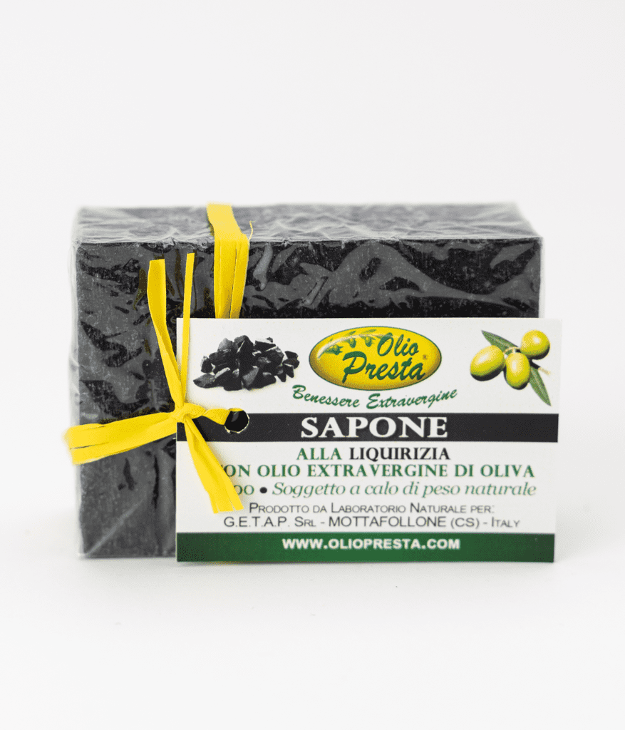 Saponetta alla liquirizia con olio extravergine di oliva Olio Presta