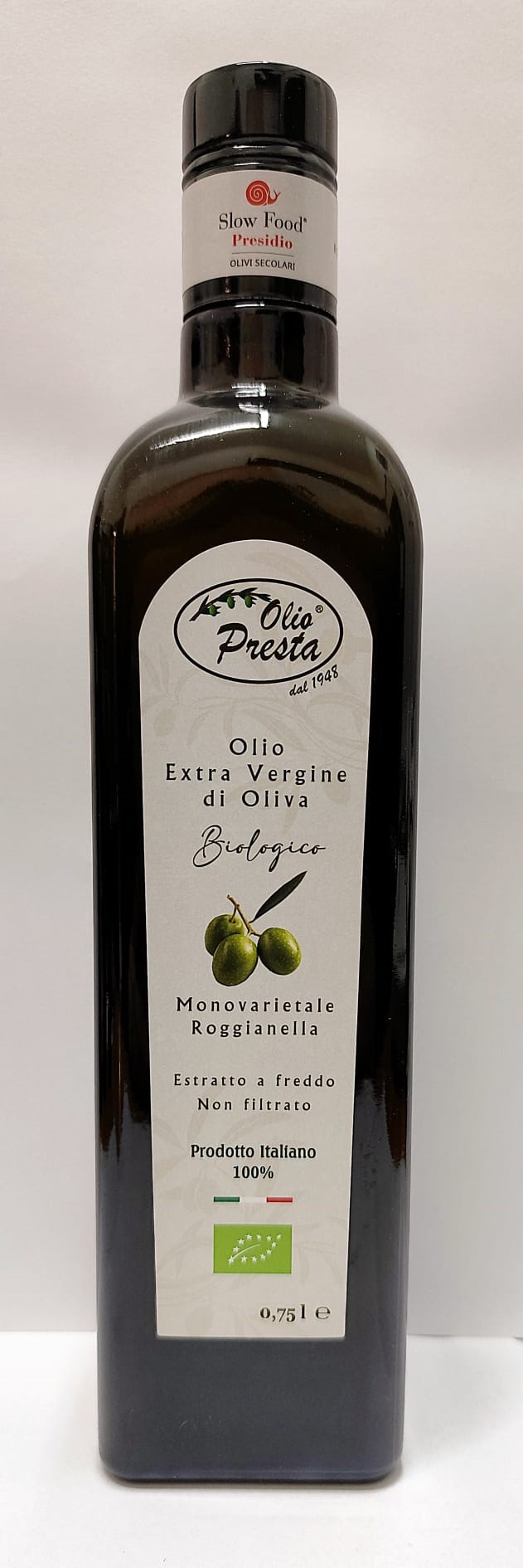 Olio Extravergine Certificato in Bottiglia da 750ml (12 bottiglie)